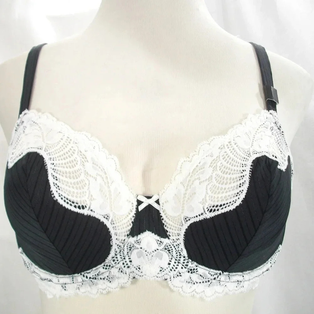 34DD Paramour by Felina 115353 Stripe Delight Full Figure Bra NWT